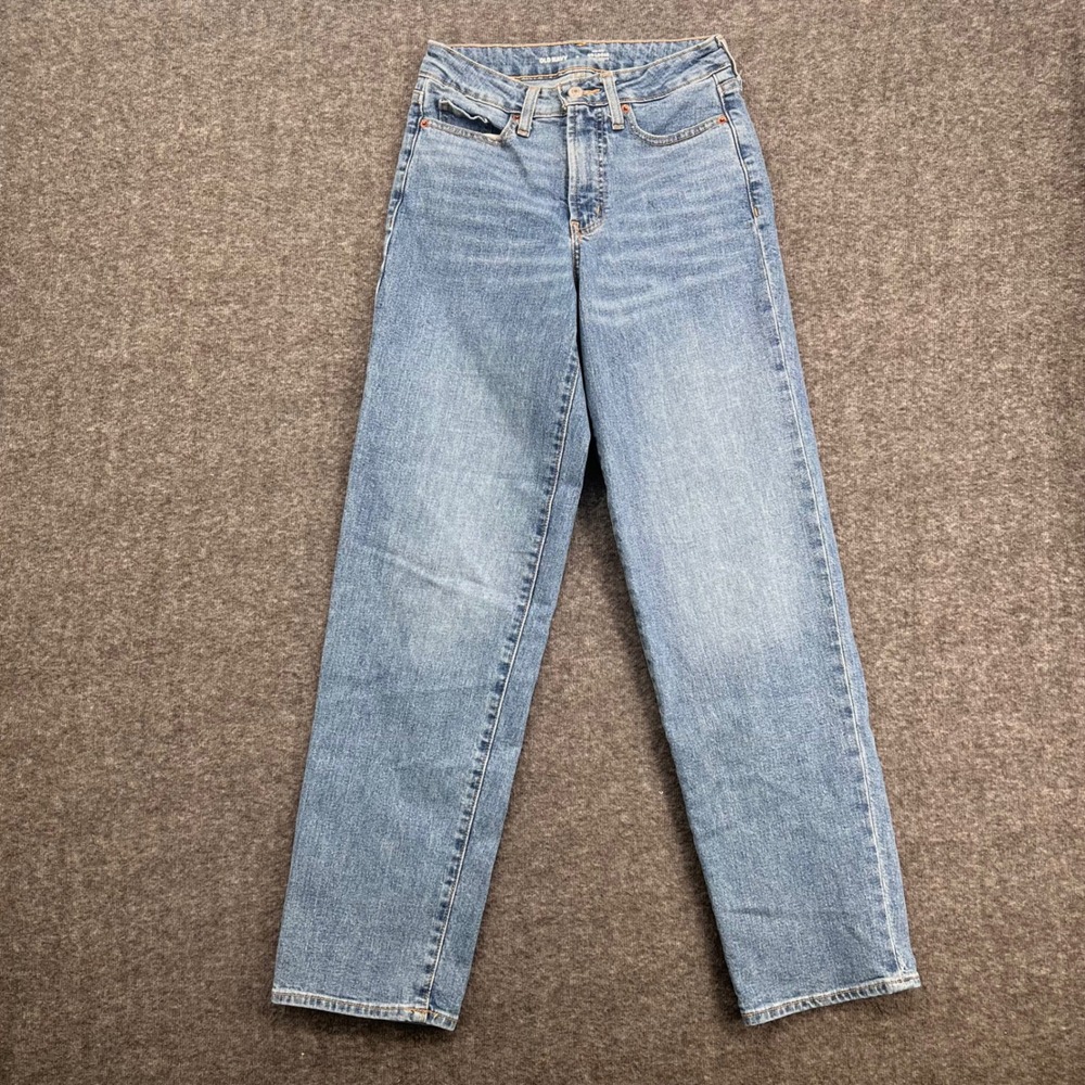Old Navy OG Loose High Rise Straight Leg Jeans Womens 0 Medium Wash Blue Denim
